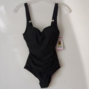 Anne Cole Black‎ One Piece Swimsuit S